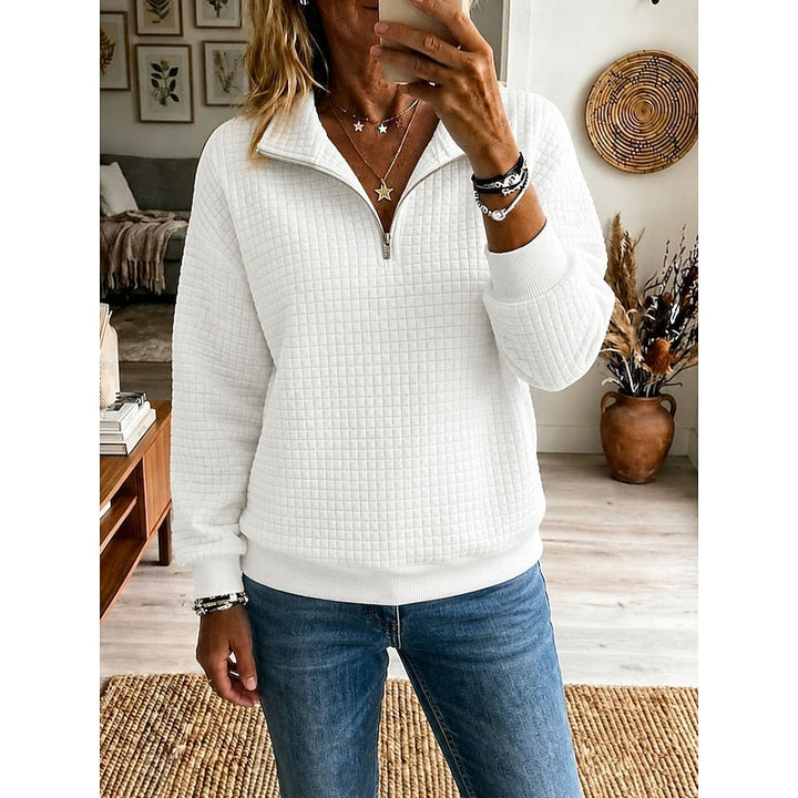 Fakturowany zamek 1/2 sweter