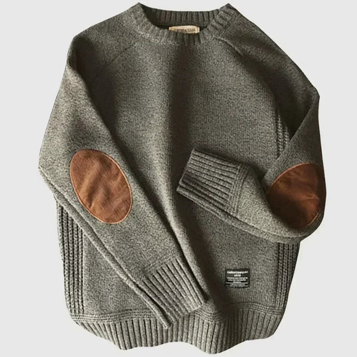 Klasyczny Elbow-Patch sweter