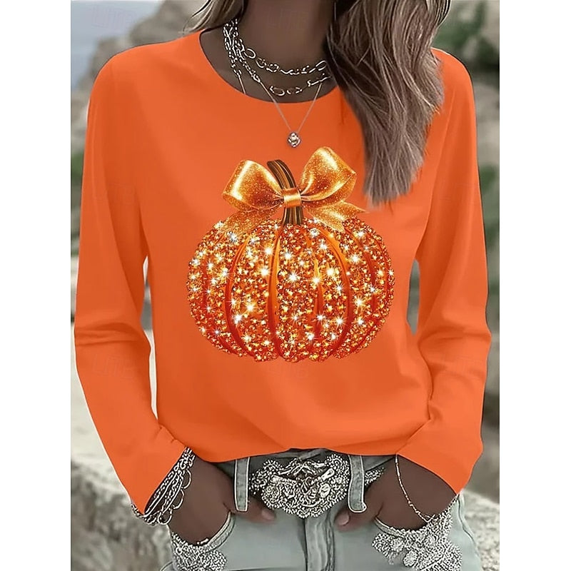 Sparkling Halloween Pumpkin top