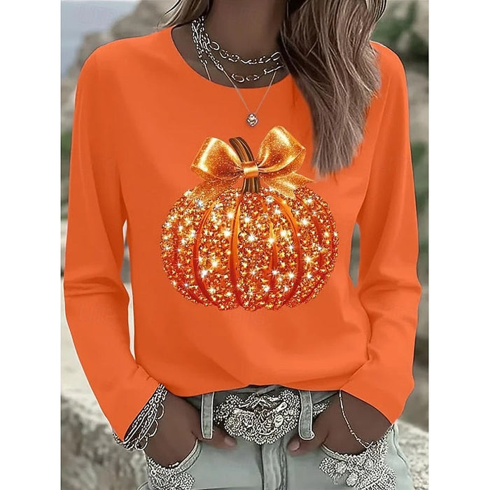 Sparkling Halloween Pumpkin top