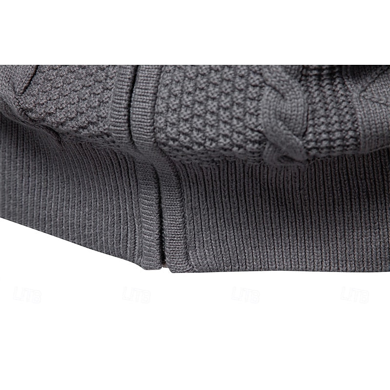 Fakturowany Zip-Up kardigan