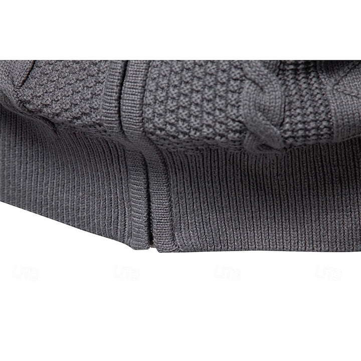 Fakturowany Zip-Up kardigan