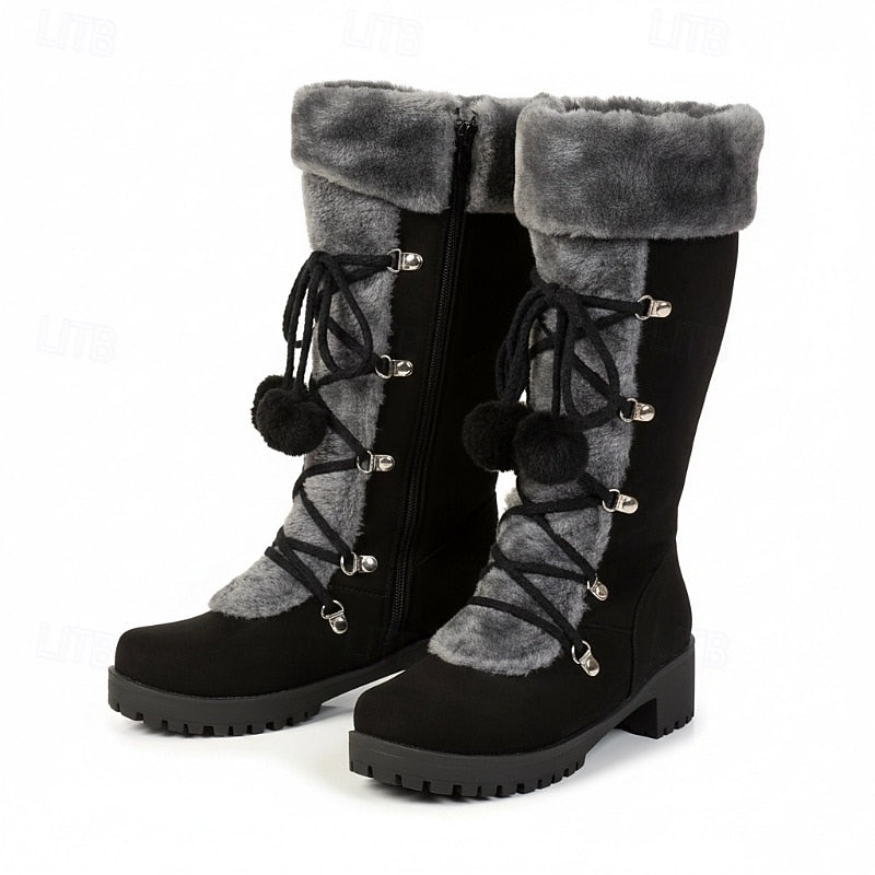 Przytulny sznurowane buty zimowe