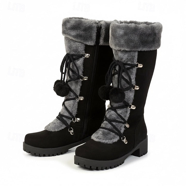 Przytulny sznurowane buty zimowe