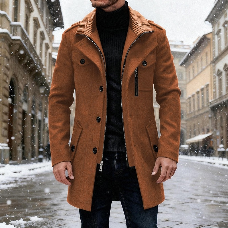 Elegancki dopasowany Overcoat