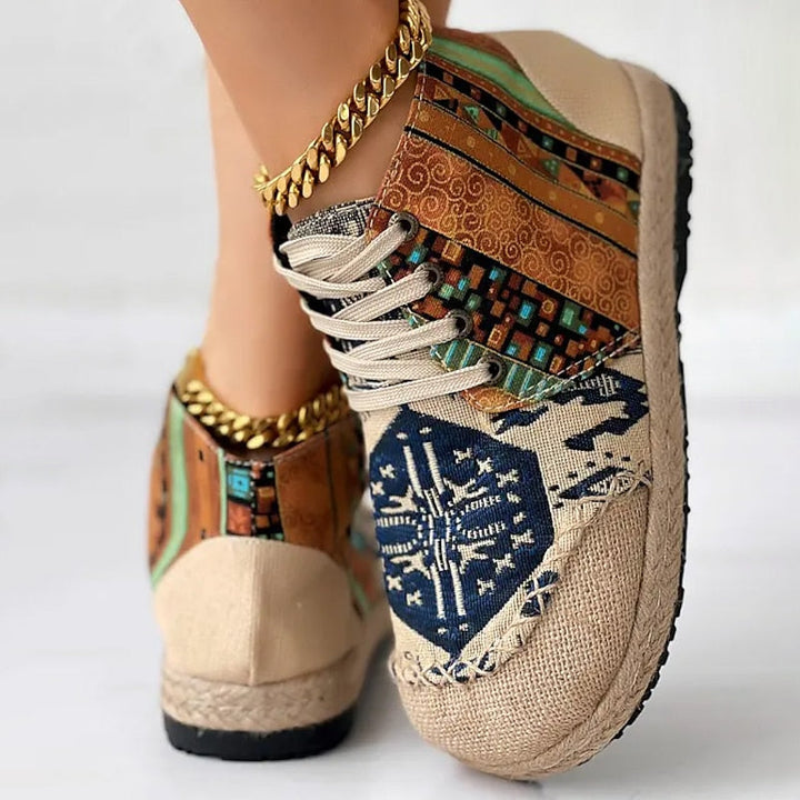 Boho wzorzysty wysokie sneakersy