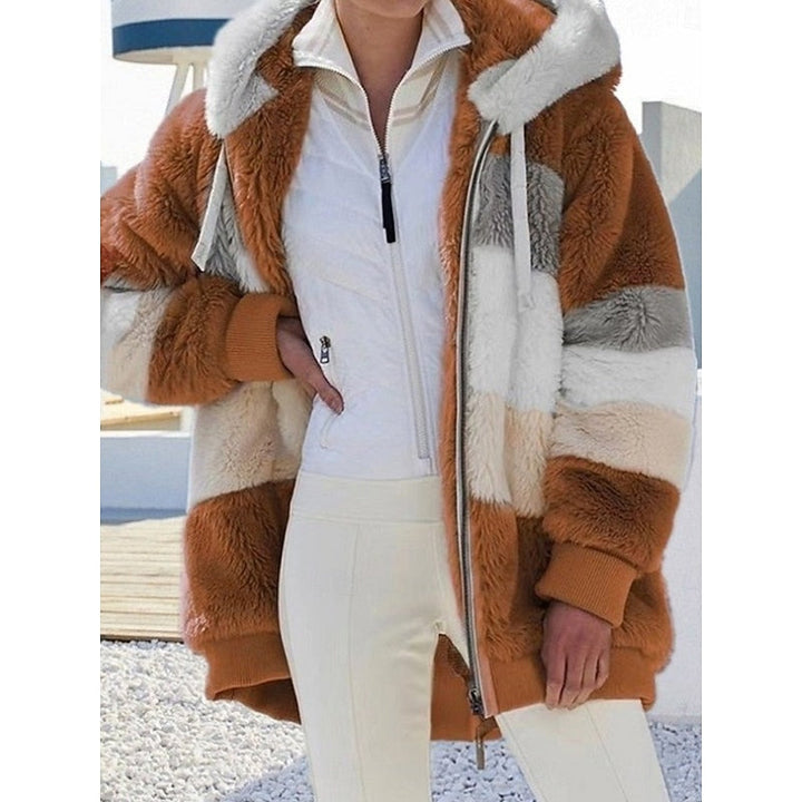 Przytulny z kapturem Zip-Up kurtka