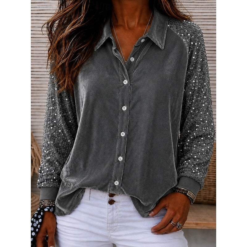 Shimmer-Sleeve elegancki koszula