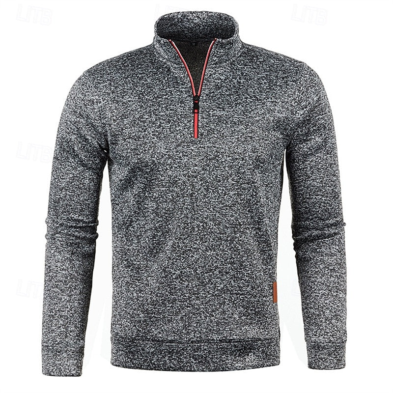 Zamek 1/4 fakturowany sweter sweter