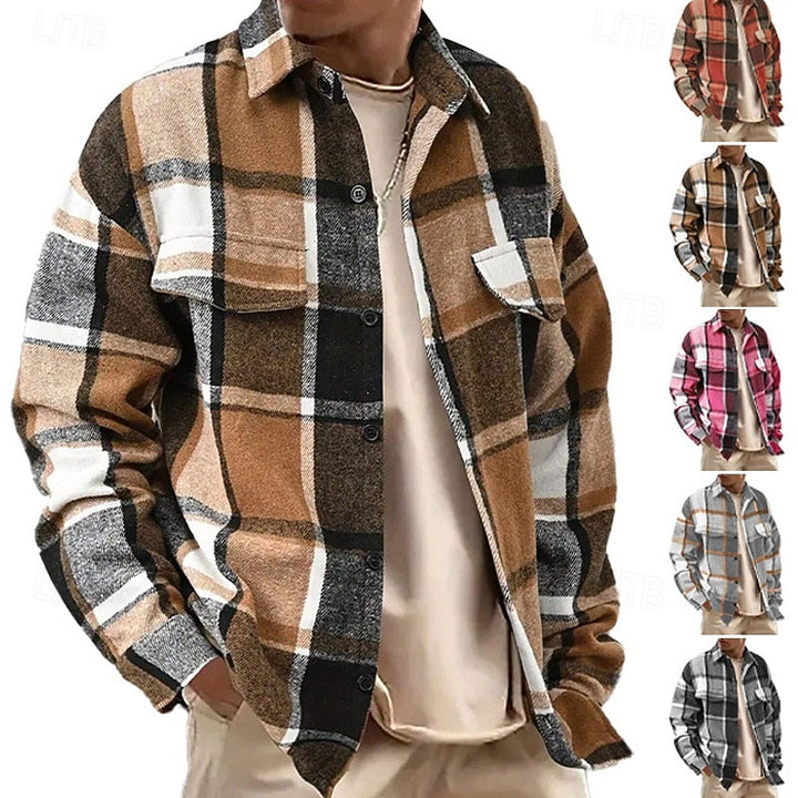 Solidny krata Overshirt