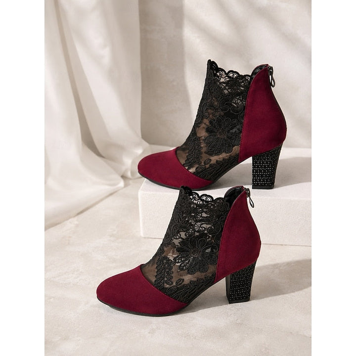 Koronka-akcent Heeled botki