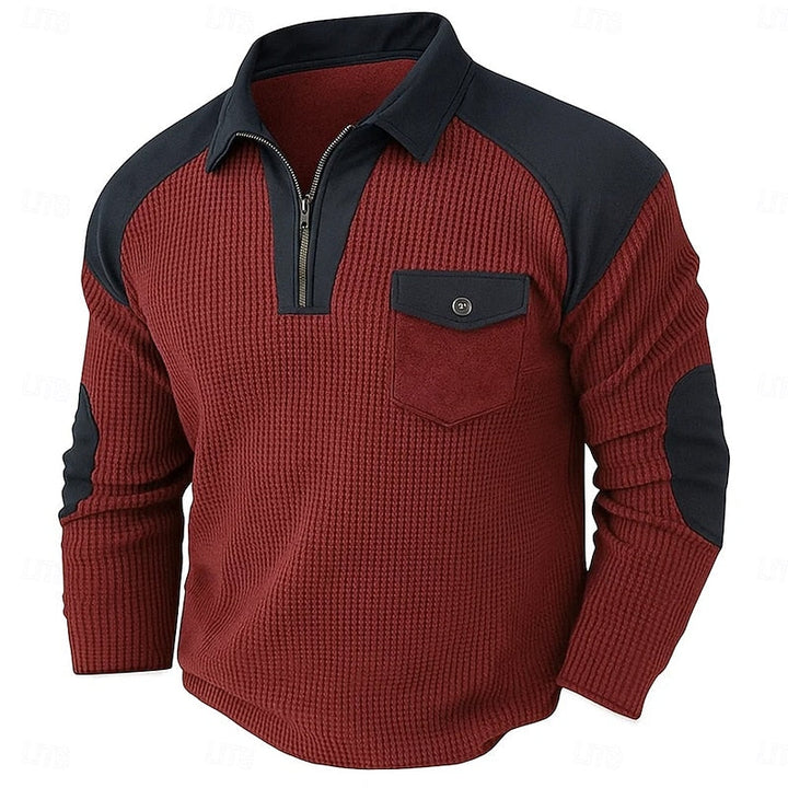 Zamek 1/4 fakturowany sweter