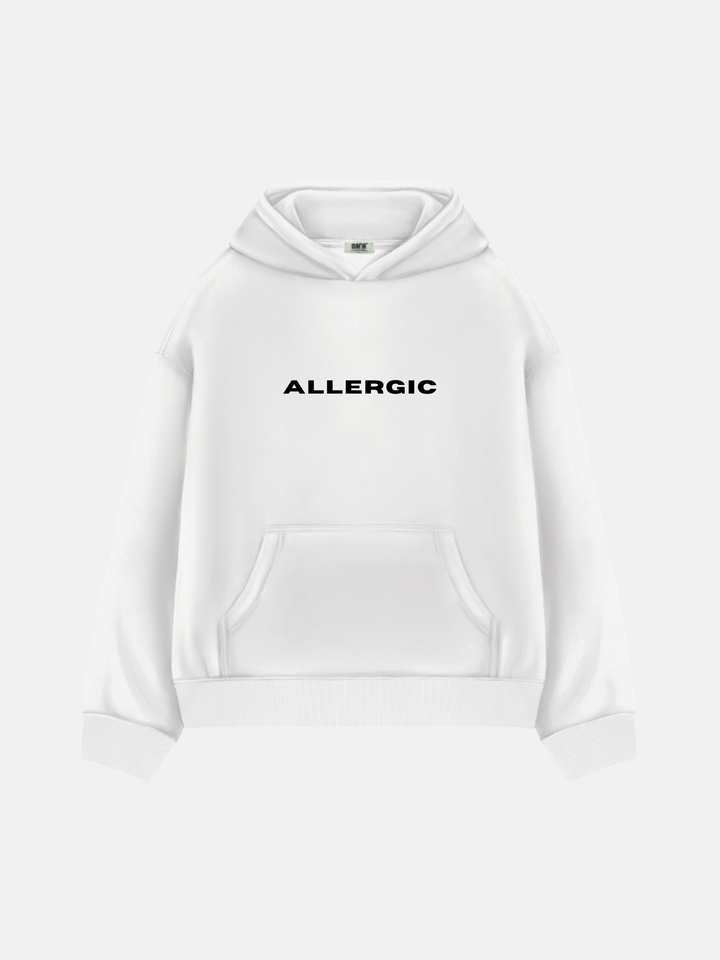 Oversize Hoodie Alergiczny - Biały