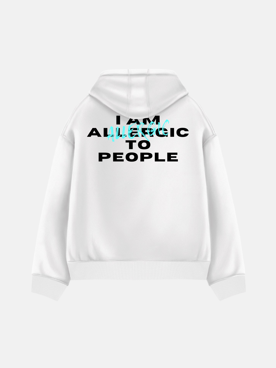 Oversize Hoodie Alergiczny - Biały