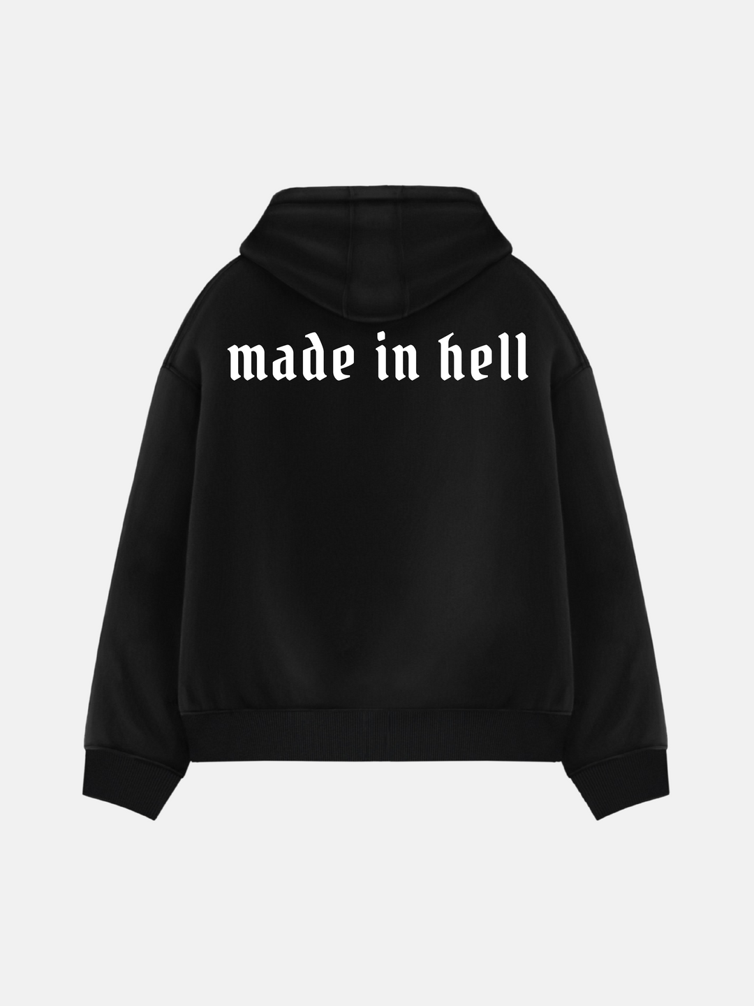 Oversize Made in Hell Hoodie - Czarny