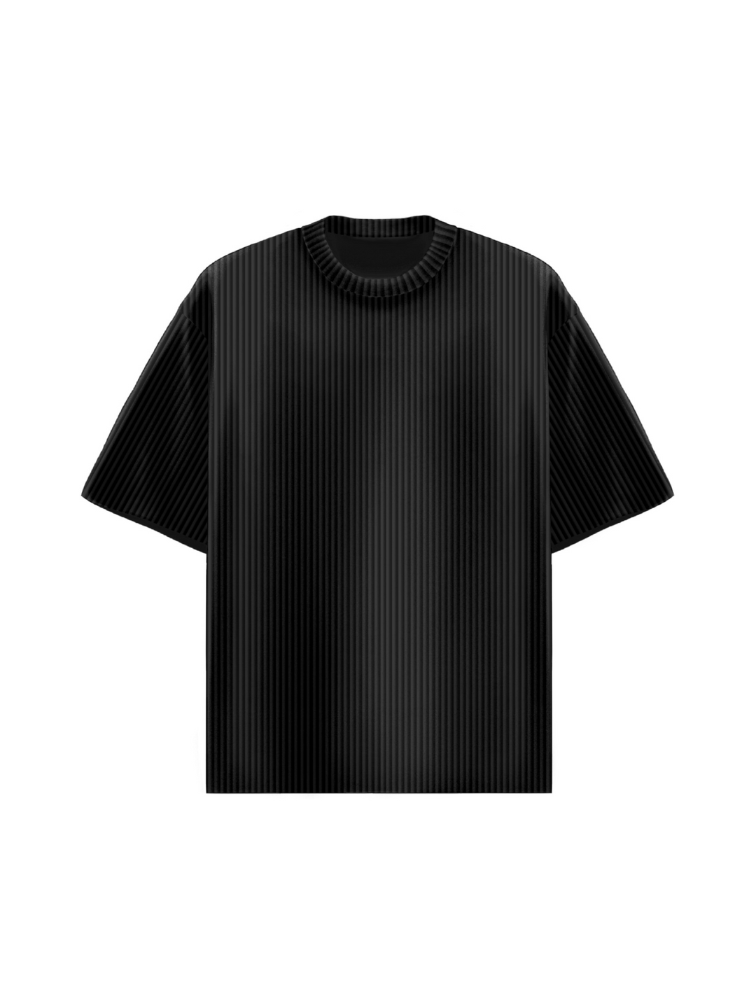 Oversize Cord Tee - Czarny