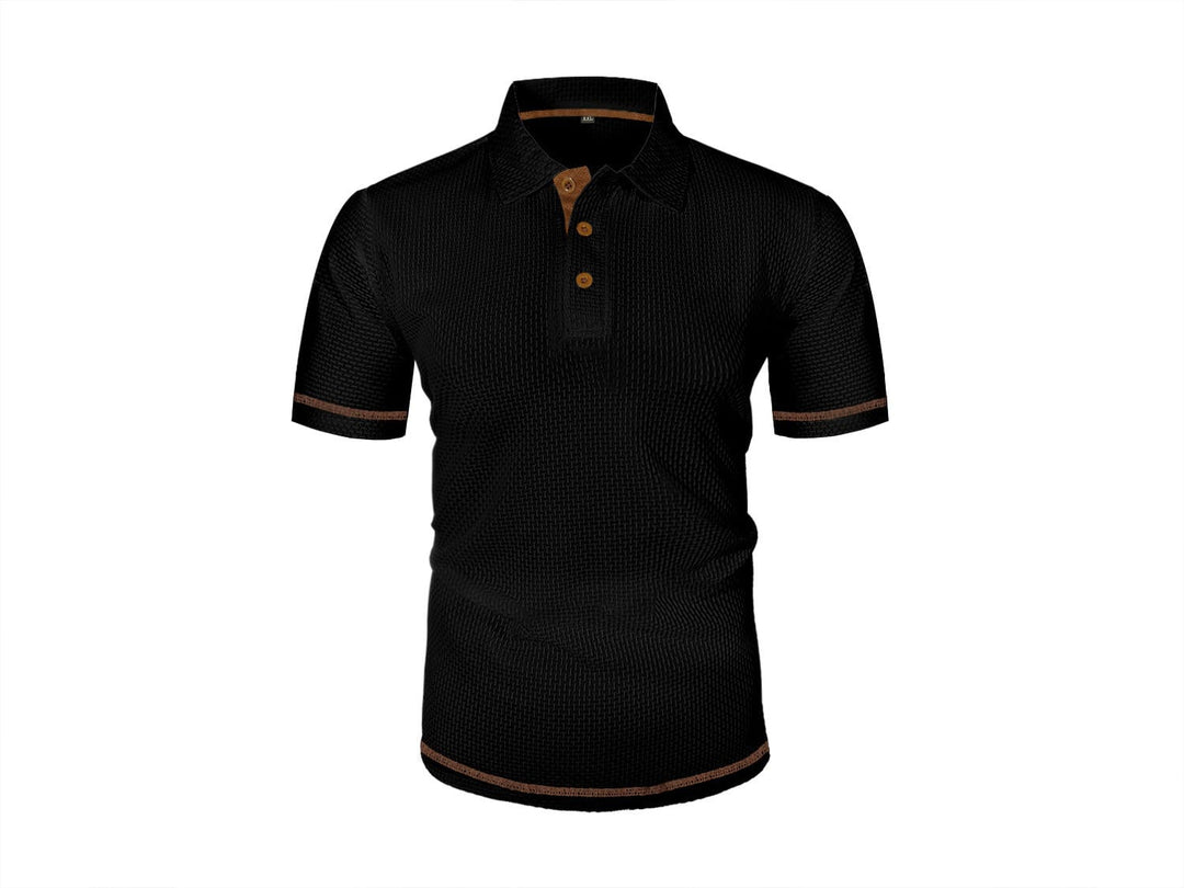 Elegancki fakturowany koszulka polo