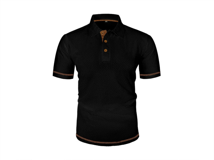 Elegancki fakturowany koszulka polo