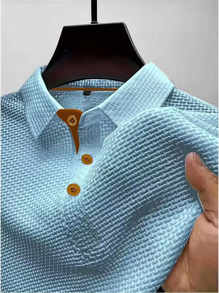 Elegancki fakturowany koszulka polo