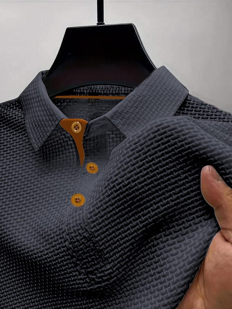 Elegancki fakturowany koszulka polo