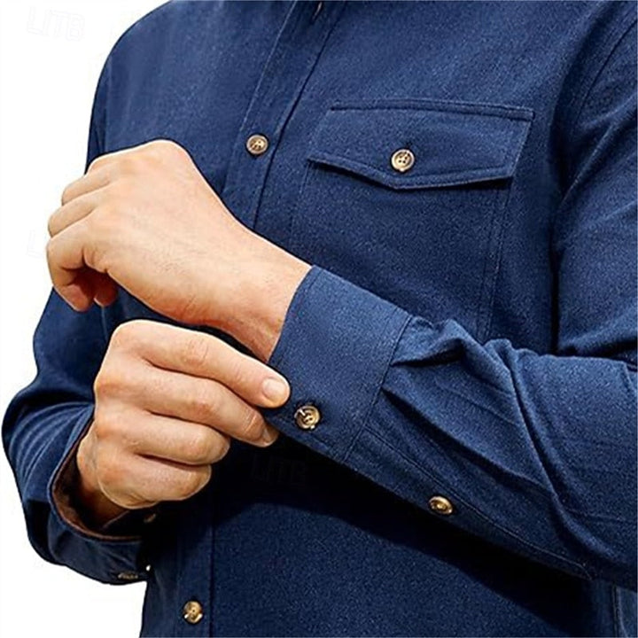 Solidny zapięcie na guziki z przodu Overshirt