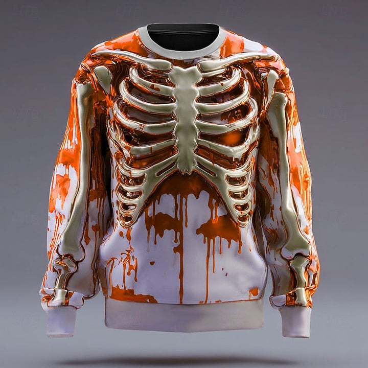 Halloween szkielet bluza z okrągłym dekoltem