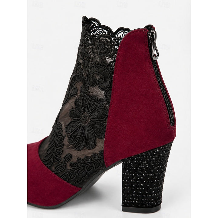 Koronka-akcent Heeled botki