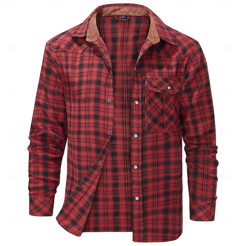 Solidny krata Overshirt