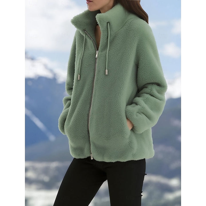 Przytulny Zip-Up płaszcz