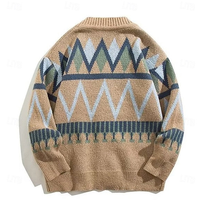 Wzorzysty Button-Up kardigan