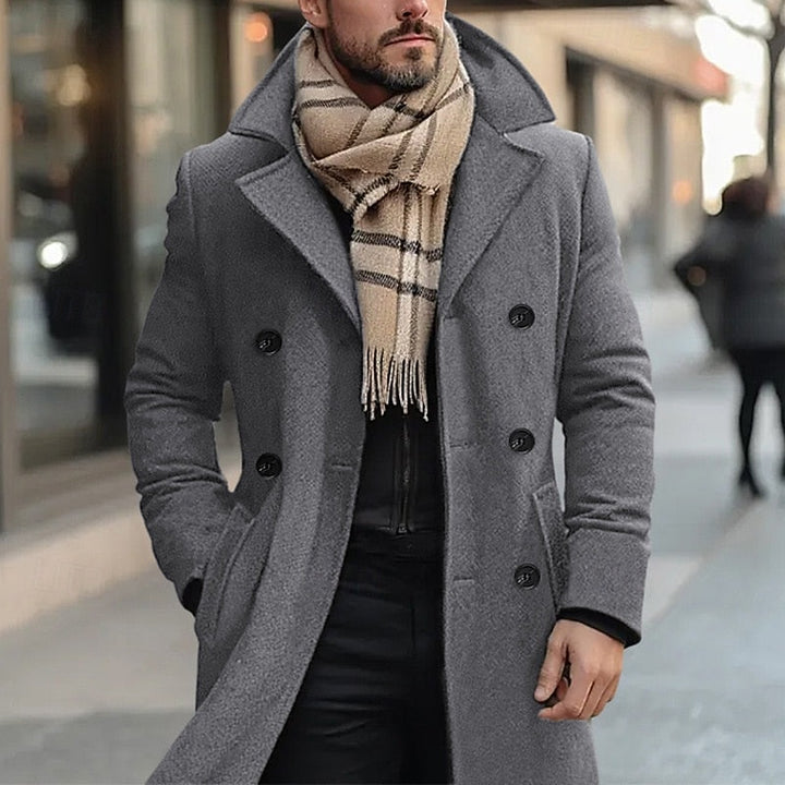 Elegancki Double-Breasted Overcoat
