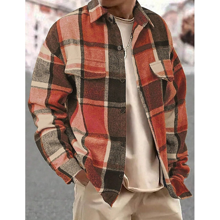 Solidny krata Overshirt