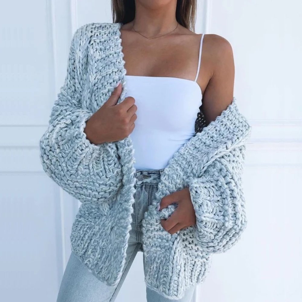 Chunky dzianina kardigan