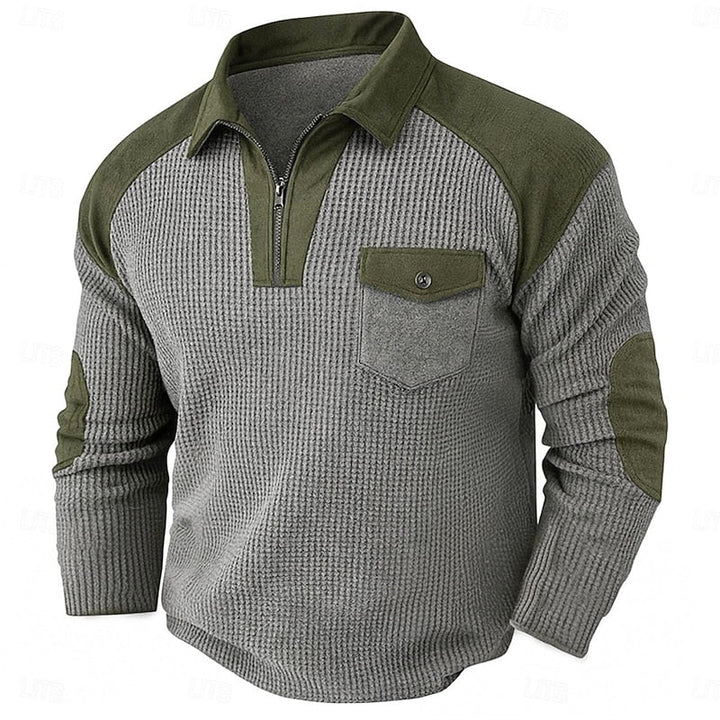 Zamek 1/4 fakturowany sweter