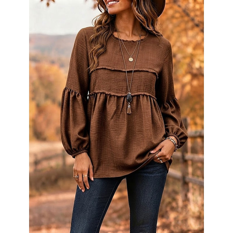 Swobodny peplum bluzka