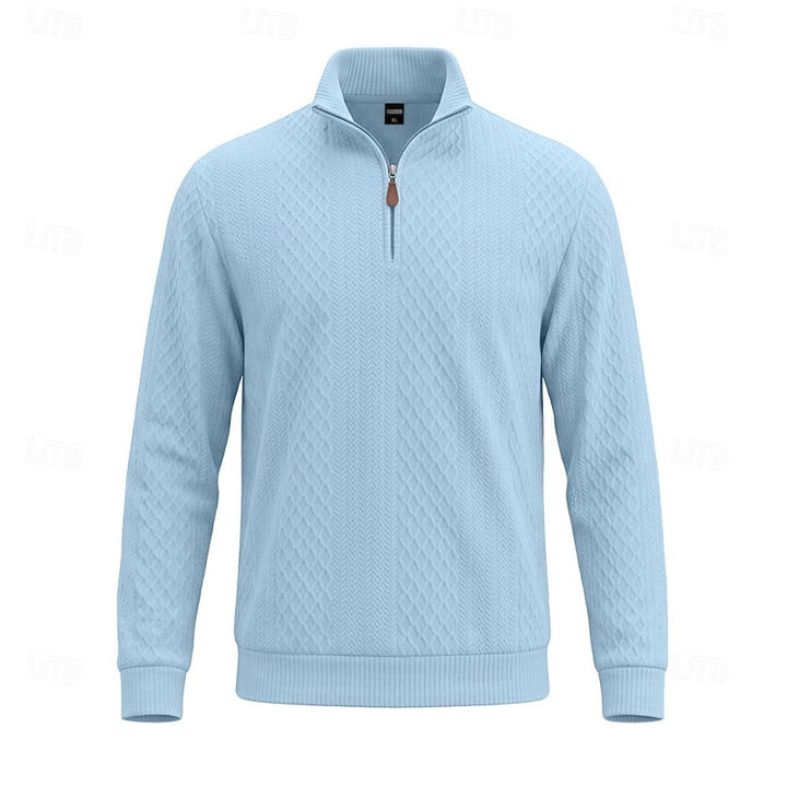 Fakturowany zamek 1/4 sweter