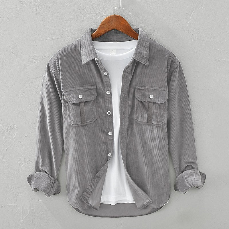 Solidny fakturowany Overshirt