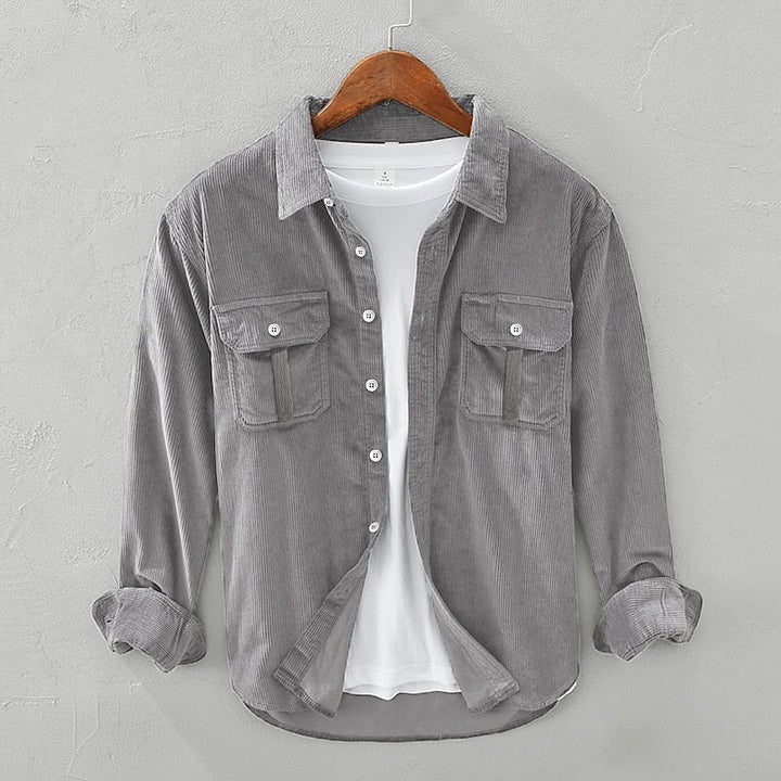 Solidny fakturowany Overshirt