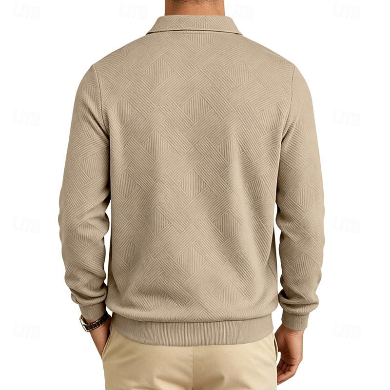 Fakturowany zamek 1/4 sweter