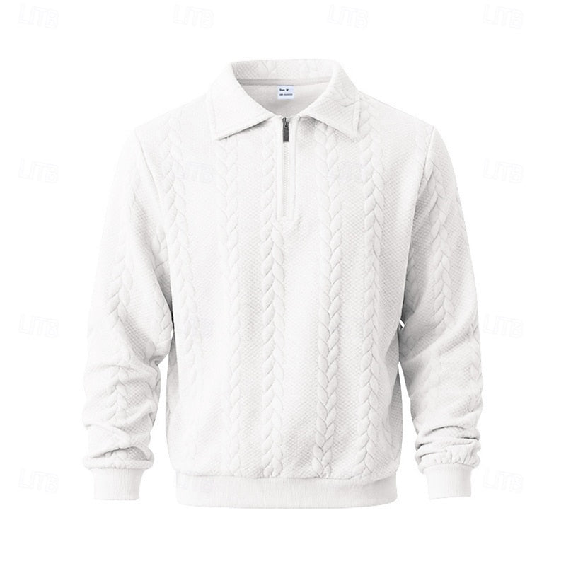 Z kołnierzem zamek 1/4 sweter
