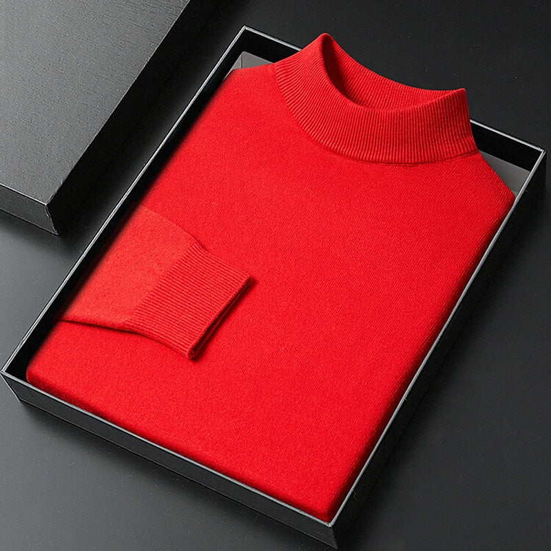 Elegancki imitacja szyja sweter