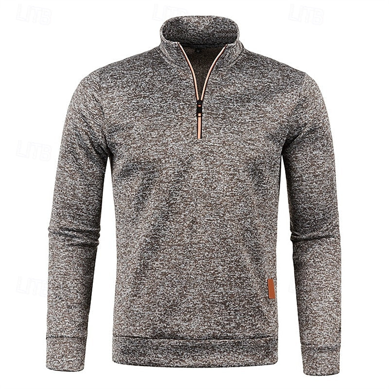 Zamek 1/4 fakturowany sweter sweter