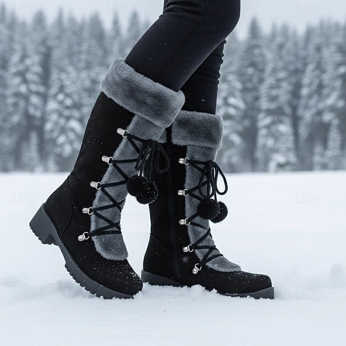 Przytulny sznurowane buty zimowe