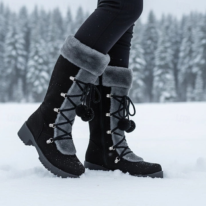 Przytulny sznurowane buty zimowe
