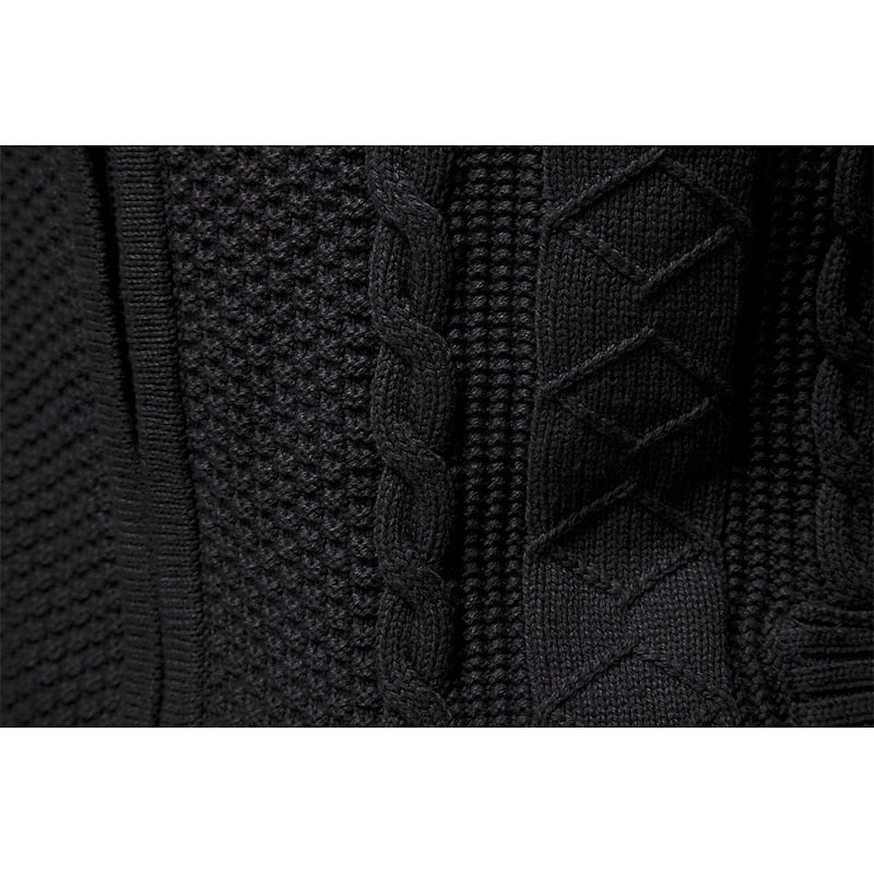 Fakturowany Zip-Up kardigan