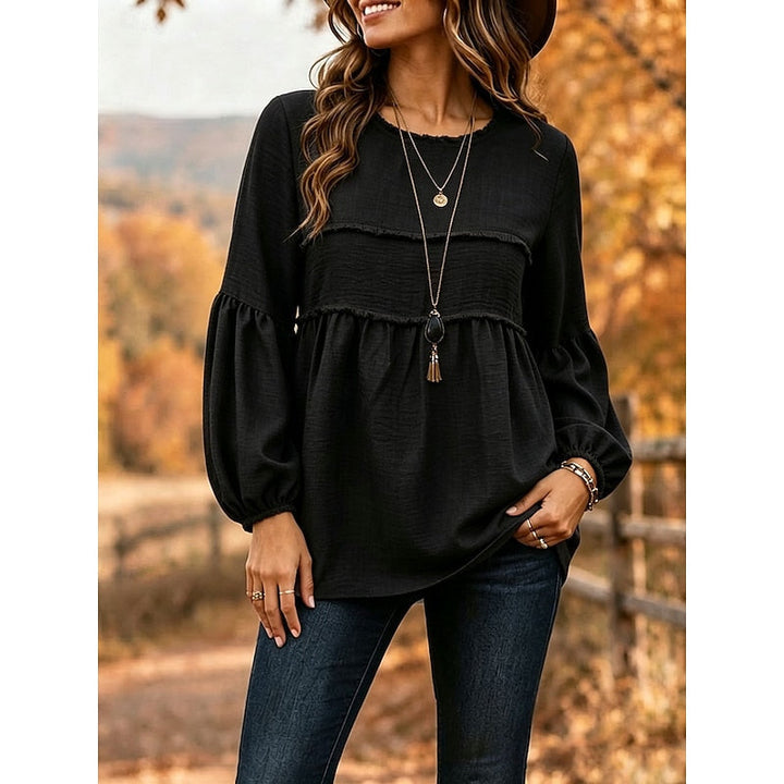 Swobodny peplum bluzka