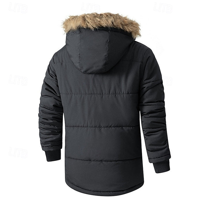 Ocieplany z kapturem parka