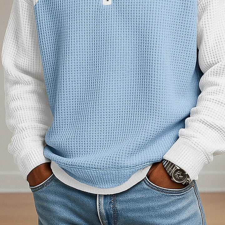 Fakturowany zamek 1/4 sweter