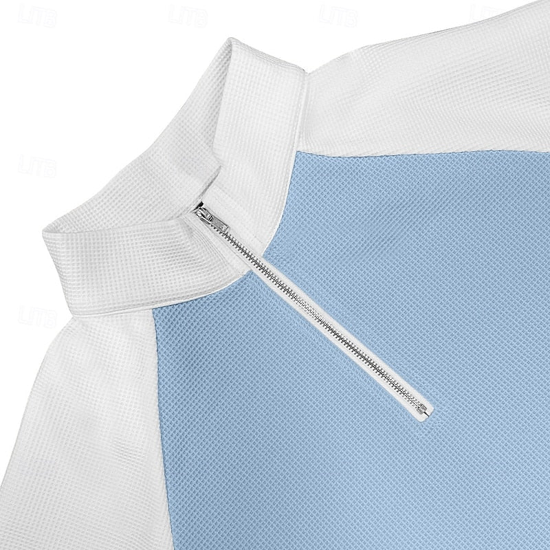 Fakturowany zamek 1/4 sweter