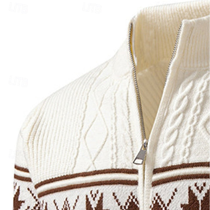 Fair Isle kardigan na zamek